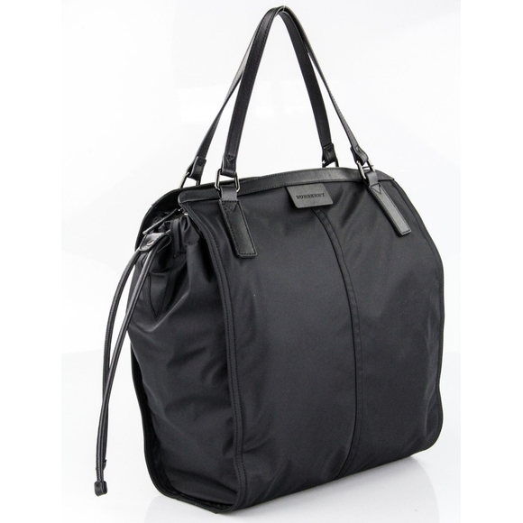 Burberry Handbags - Burberry Black Nylon and Leather Buckleigh Shopper Tote Bag